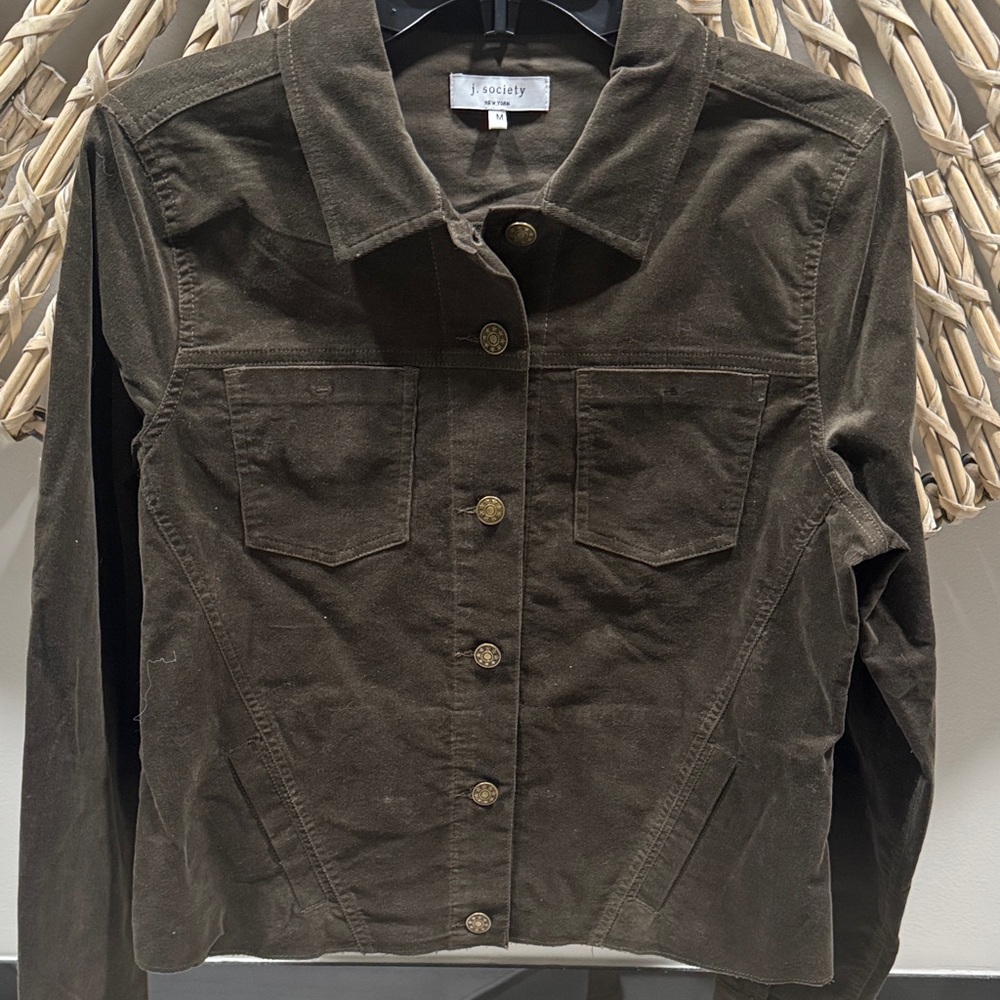 Society Dark Olive Women's Jean Jacket